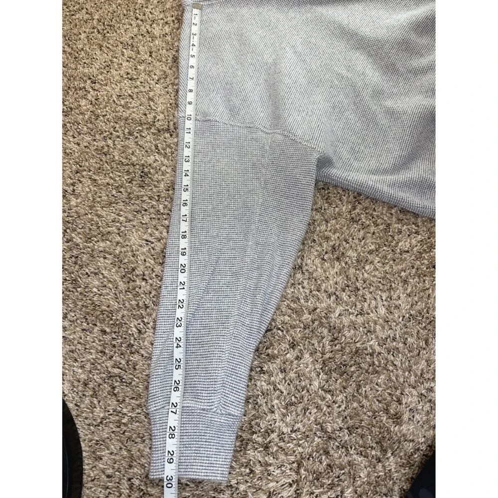 Aerie Mens Grey Waffle Knit Crewneck‎ Oversized Pullover Sweater XL RN54485